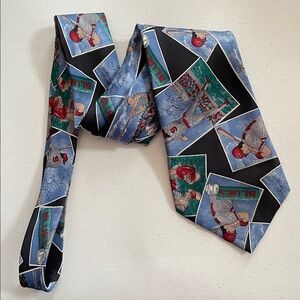 G. RINOLDI Italy Baseball Pattern Unique Men's Tie Sports Preppy Office